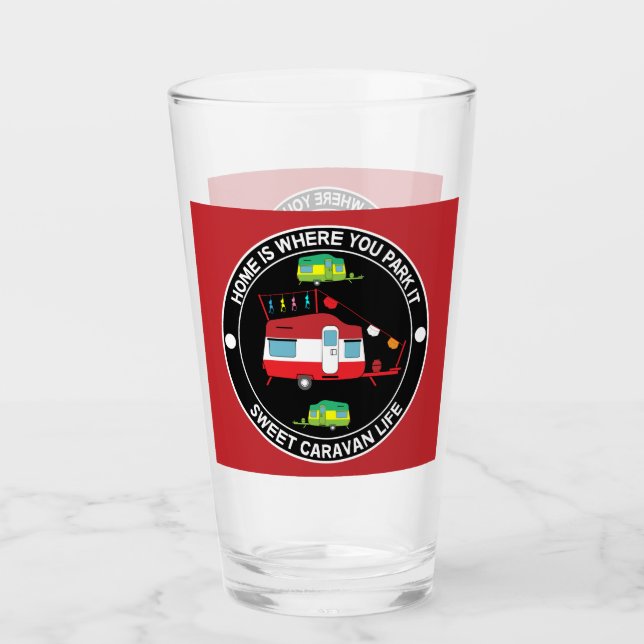 Caravan Kunstgeschenke - Liebe Meine Karawane Kaff Glas (Vorderseite)