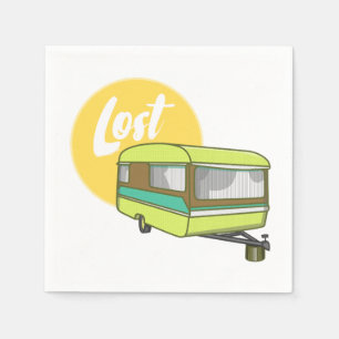 Caravan Lost Retro Seventies Style Serviette