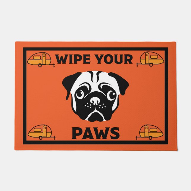 Caravan Mops Dog Mat Fußmatte (Vorderseite)