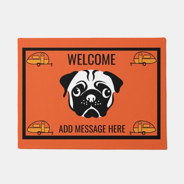 Caravan Mops Dog Mat Fußmatte (Vorderseite)