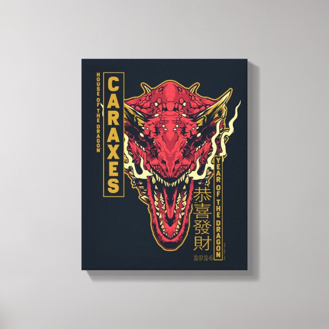Caraxes Head Year of the Dragon | 恭 喜 發 財 Leinwanddruck (Vorderseite)