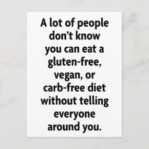 Carb-frei Postkarte