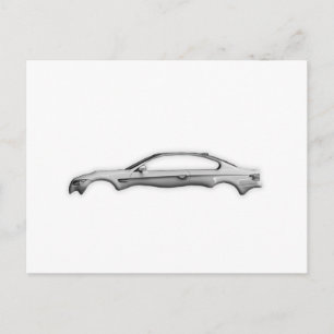 Carbon Car M3 3D-Mode-Zubehör transparent Postkarte