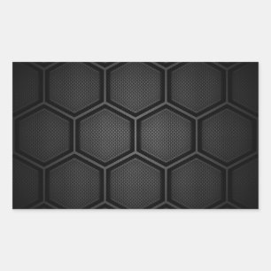 Carbon Fiber Hex Tiles Rechteckiger Aufkleber