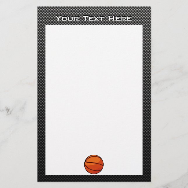 Carbon Fiber sieht Basketball aus Briefpapier (Vorderseite)