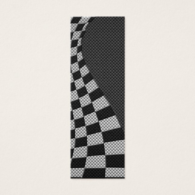 Carbon Fiber Style Racing Flag Wave Print (Vorderseite)