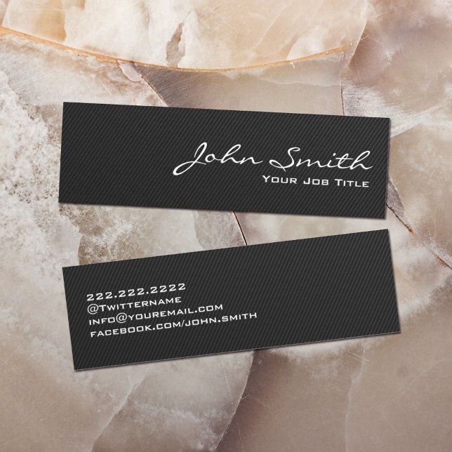 Carbon Fibre Black Mini Business Card Mini Visitenkarte (Von Creator hochgeladen)