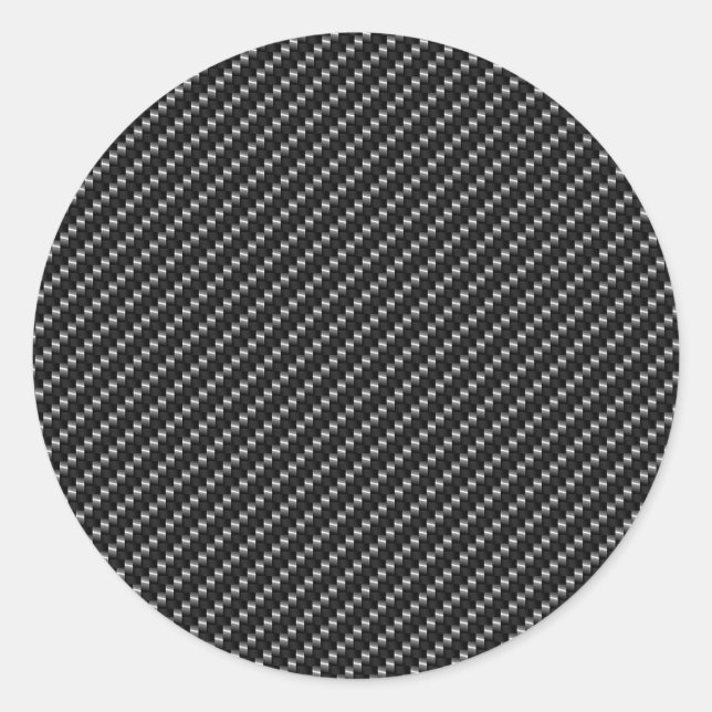 Carbon Fibre Look Runder Aufkleber (Vorderseite)