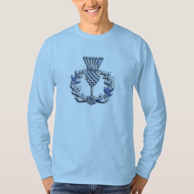 Carbon Fibre Print Scotland Flag T-Shirt (Vorderseite)
