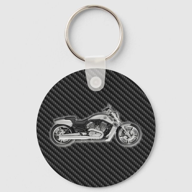 Carbon Harley Motorrad 3D Mode Zubehör Schlüsselanhänger (Vorderseite)