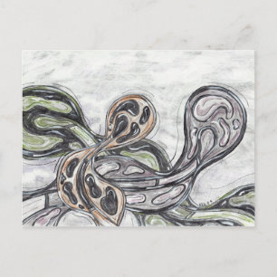 Carbon Lava Pflanze Postkarte