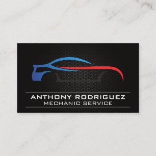 Carbon Metal Muster   Auto Sportlogo Visitenkarte