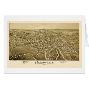 Carbondale, carte panoramique de PA - 1890