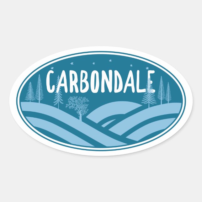 Carbondale Colorado Außenbereich Ovaler Aufkleber (Vorderseite)