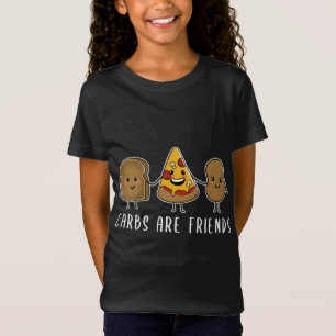 CARBS SIND FREUNDE Niedliche Illustration Toast Pi T-Shirt