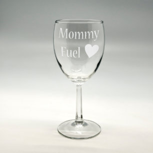 Carburant maman Personnalisé Verre de vin 8,5 oz 