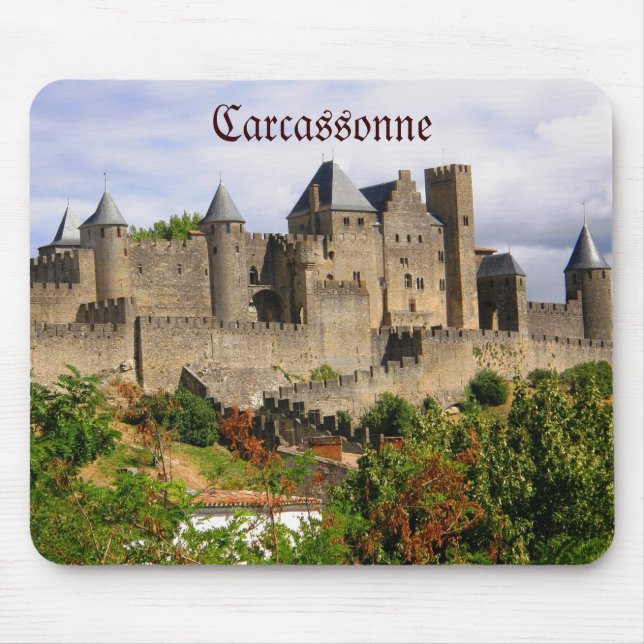 Carcassonne-Festung in Frankreich Mousepad (Vorne)
