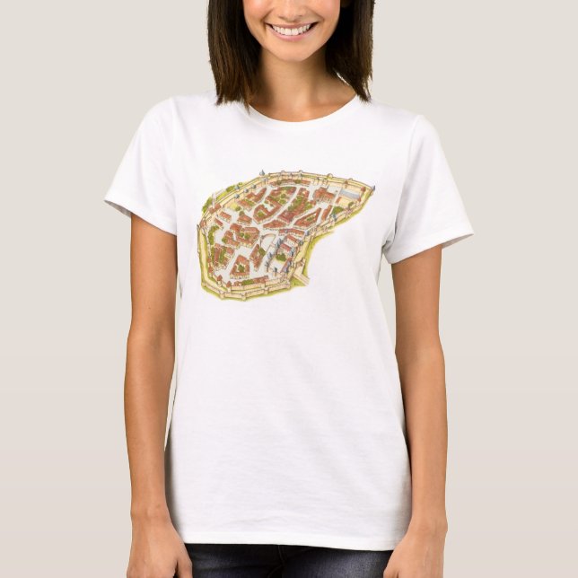 Carcassonne Frankreich. Luftaufnahme T-Shirt (Vorderseite)