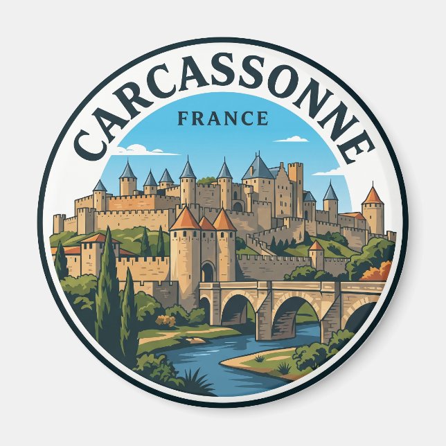 Carcassonne Frankreich Magnet (Vorne)