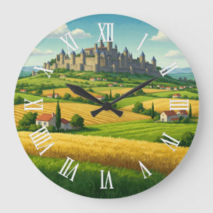 Carcassonne Frankreich Reise Große Wanduhr