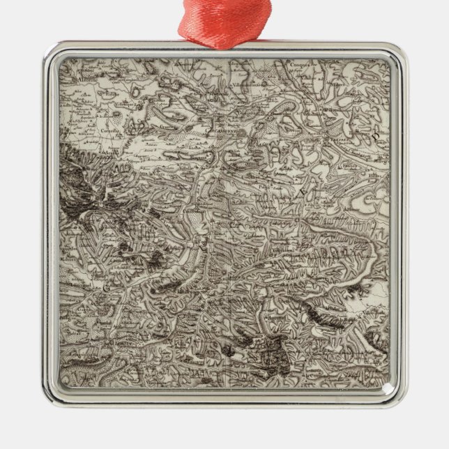 Carcassonne Silbernes Ornament (Vorne)