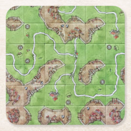 Carcassonne Tile Rechteckiger Pappuntersetzer