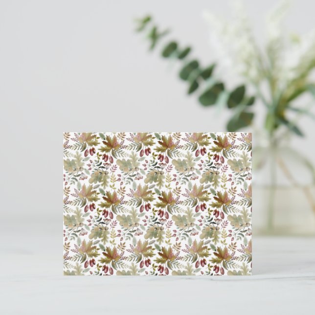 Card (10,8 x 14,2 cm) - Winter Pattern Postkarte (Stehend Vorderseite)