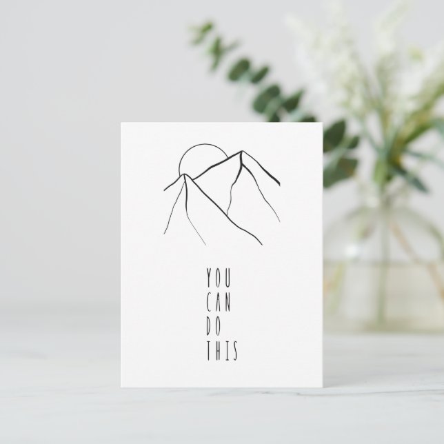 Card (10,8 x 14,2 cm) - You Can Do This Postkarte (Stehend Vorderseite)