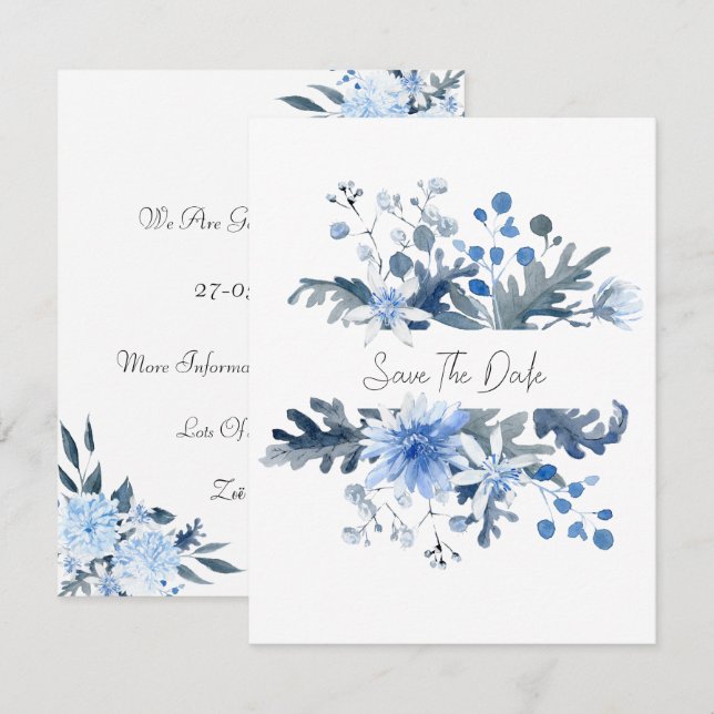 Card (10,8 x 14 cm) - Save The Date (Vorne/Hinten)