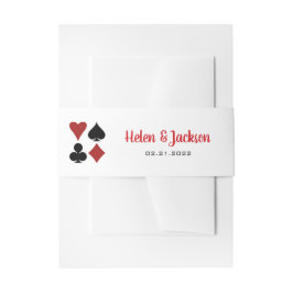 Card Anzug Black Red Las Vegas Casino Hochzeit Einladungsbanderole
