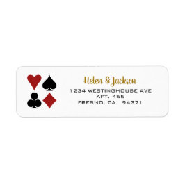Card Anzug Gold Black Red Las Vegas Wedding