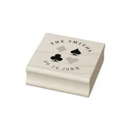 Card Anzugs Casino  Benutzerdefinierter Text Rubbe Gummistempel