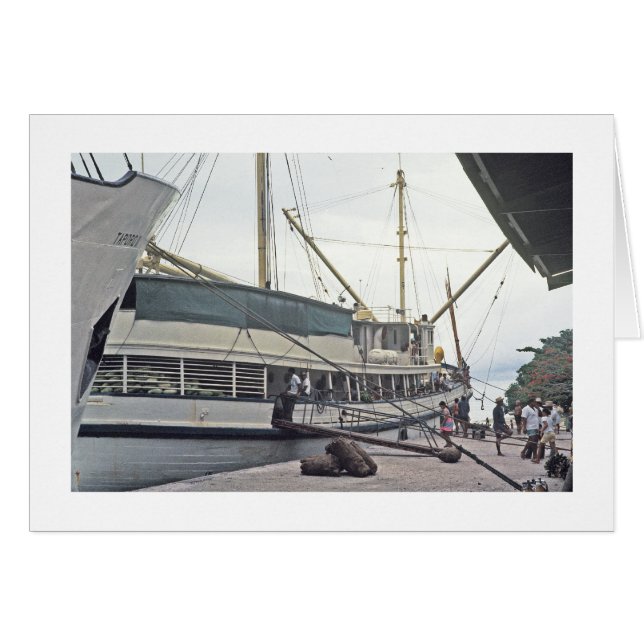 Card, Dock at Huahine, Französisch-Polynesien (Vorderseite (Horizontal))