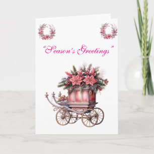 Card-Elegante Rosa Weihnachtskarten Sammlung. Karte