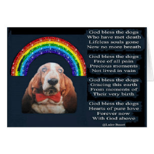 Card Gott segne die Hunde Gedicht