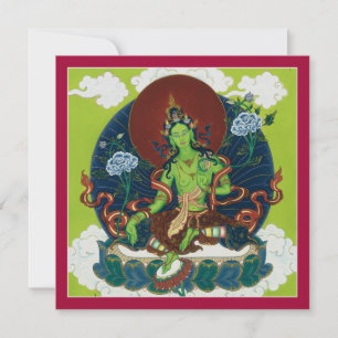 CARD Green Tara - Carte carré avec enveloppe