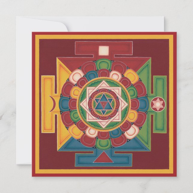 CARD Mandala der 5 Elemente, Quadrat+Umschlag (Vorderseite)