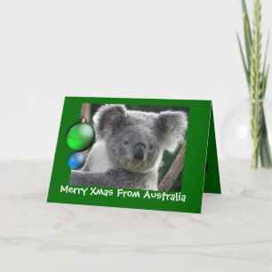 Card Merry Xmas aus Australien Koala Feiertagskarte