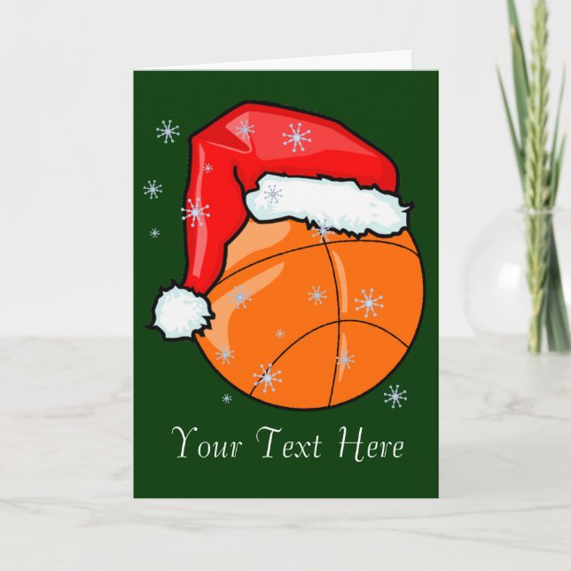 Card - Santa Basketball Feiertagskarte (Vorderseite)
