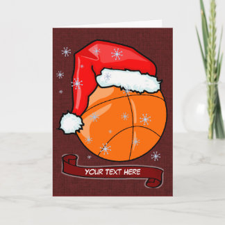 Card - Santa Basketball Feiertagskarte
