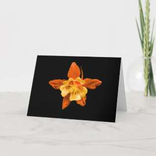 Card, Scarlet and Red Columbine Blossom # 2646 Karte