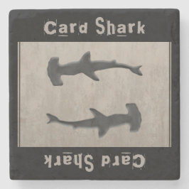 Card Shark Gray Steinuntersetzer