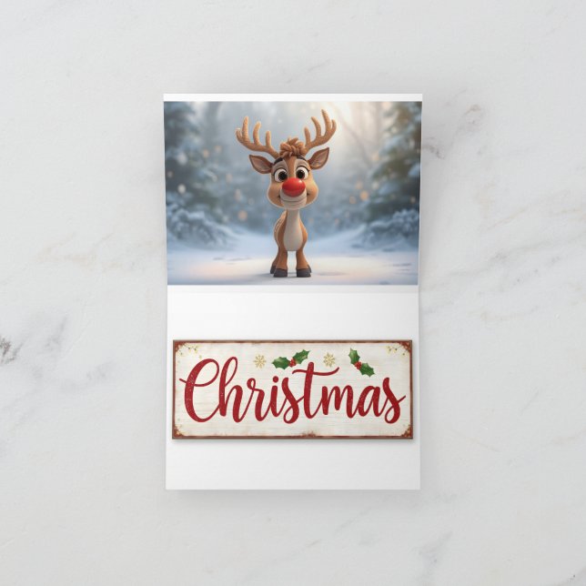 card with christmas writing and christmas images dankeskarte (Innenseite)