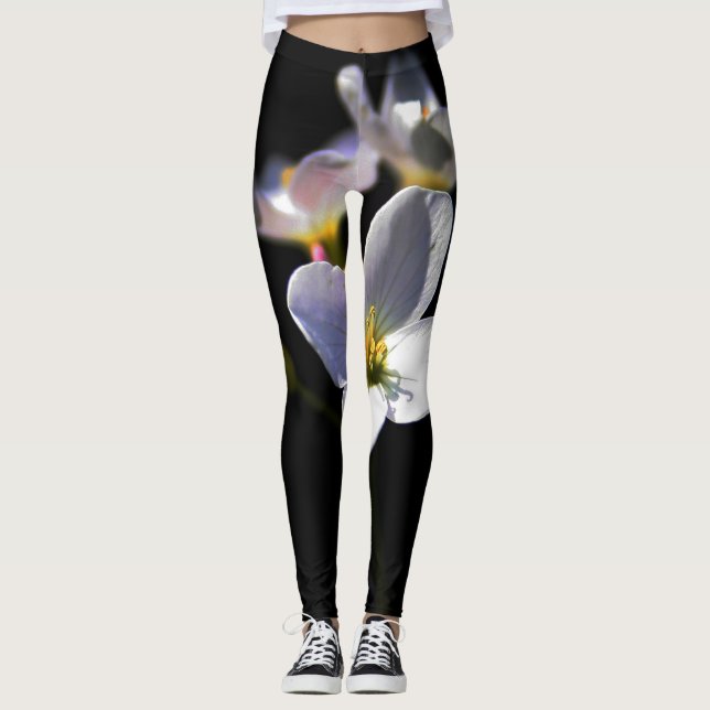 Cardamine Pratensis Blume lecna Leggings (Vorderseite)
