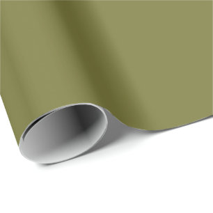 Cardamom Seed Green Solid Color Print, Earthy Geschenkpapier