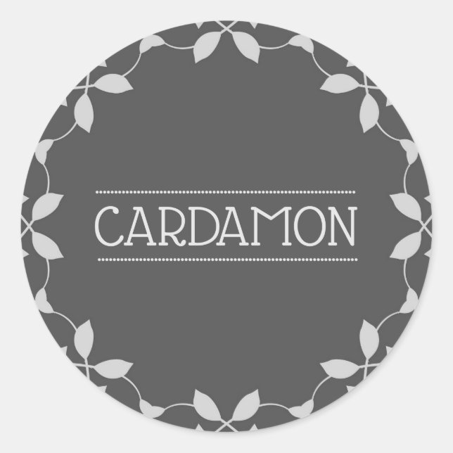 Cardamon Spice Jar Stickers (Vorderseite)