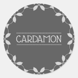 Cardamon Spice Jar Stickers