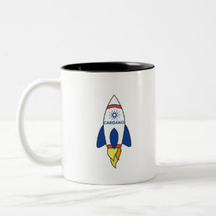 Cardano zur Mondrakete Zweifarbige Tasse