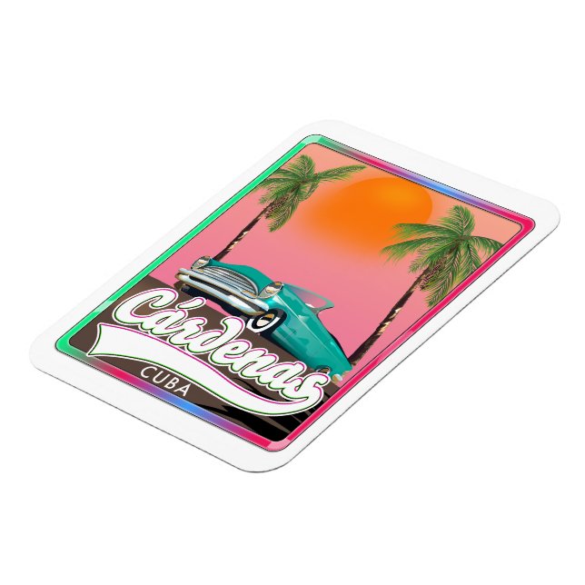 Cárdenas Cuba Vintage Reiseplakat Magnet (Linke Seite)