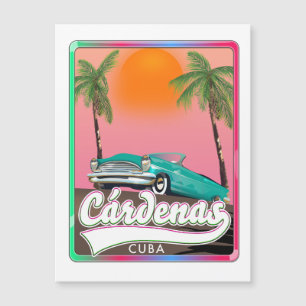 Cárdenas Cuba Vintage Reiseplakat Magnetkarte